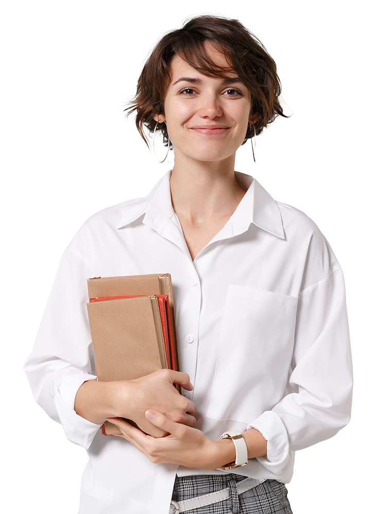 woman-with-white-shirt-holding-books